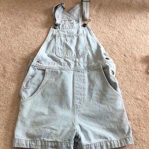 American Apparel Light Denim Overalls